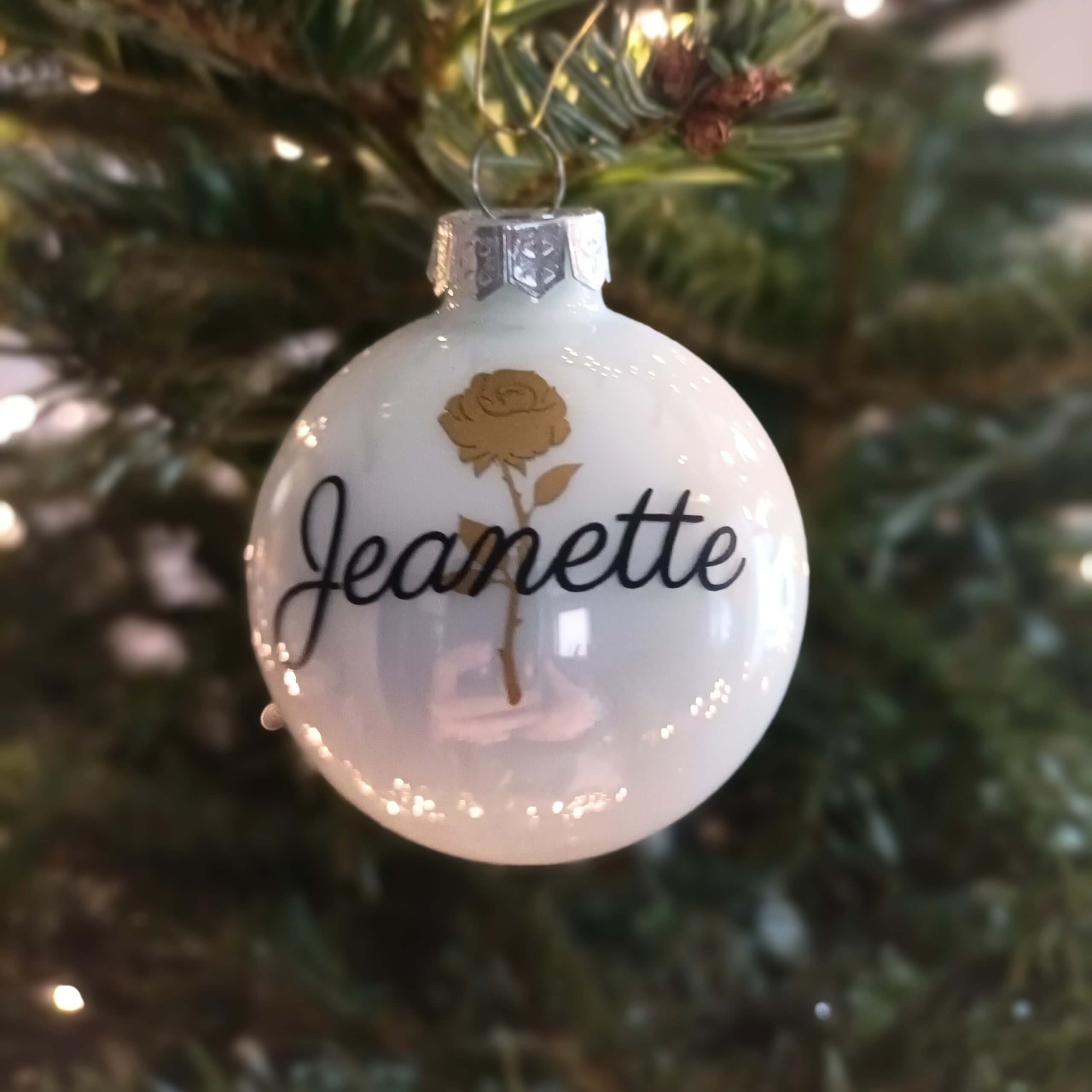 Personalisierte Weihnachtskugel Aufkleber – Bild 8