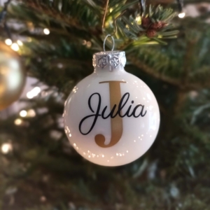Weihnachtskugel personalisiert
