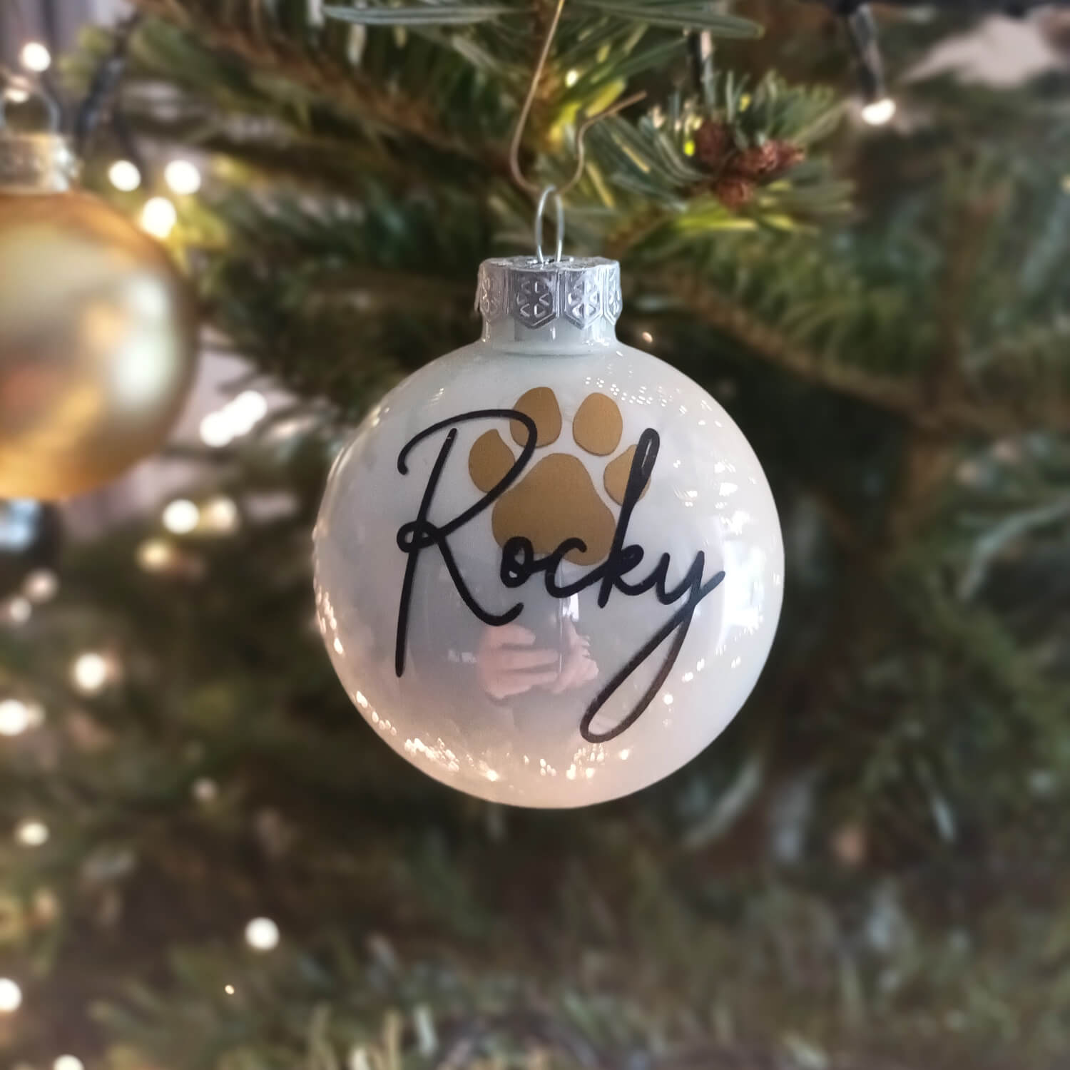 Personalisierte Weihnachtskugel Aufkleber – Bild 10