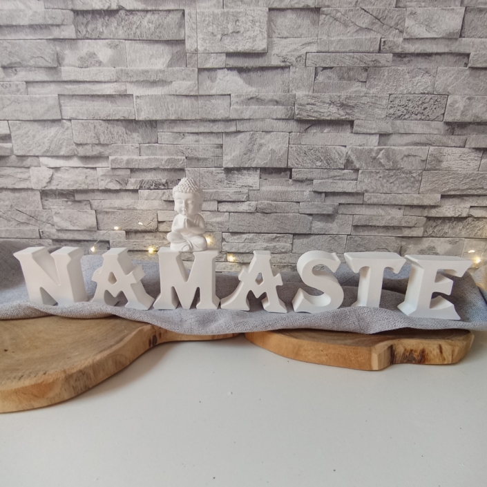 Schriftzug Namaste