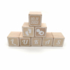 Babygeschenke personalisiert - Buchstabenwürfel Holz mit Babydaten