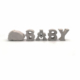 Babygeschenke personalisiert - Beton Buchstaben Baby mit Babyfuß