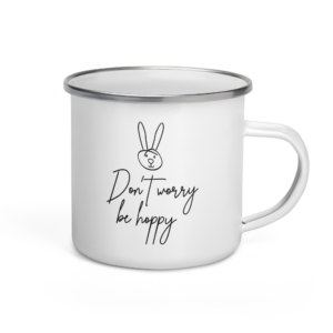 Emailletasse Don't worry be hoppy
