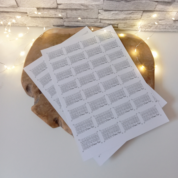 Etiketten Adventskalender