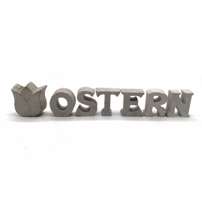 kreativkeller-deko-und-geschenke-ausgefallene-osterdekoration-3 Außergewöhnliche Osterdekorationen - Beton Buchstaben Ostern
