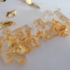 Epoxidharz Deko - Resin Puzzleteile in gold