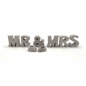 Hochzeitsgeschenk Ideen ausgefallen - Beton Buchstaben Mr & Mrs