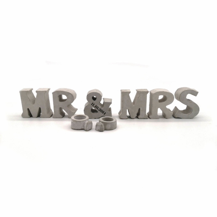 kreativkeller-deko-und-geschenke-hochzeitsgeschenk-ideen-ausgefallen-11 Hochzeitsgeschenk Ideen ausgefallen - Beton Buchstaben Mr & Mrs