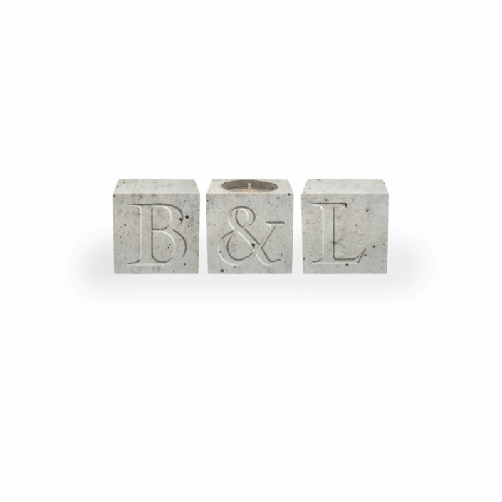 kreativkeller-deko-und-geschenke-hochzeitsgeschenk-ideen-ausgefallen-33 Hochzeitsgeschenk Ideen ausgefallen - Beton Buchstabenwürfel Initialen