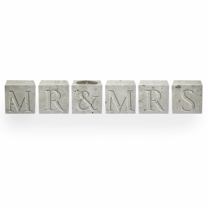 kreativkeller-deko-und-geschenke-hochzeitsgeschenk-ideen-ausgefallen-5 Hochzeitsgeschenk Ideen ausgefallen - Beton Buchstabenwürfel Mr & Mrs