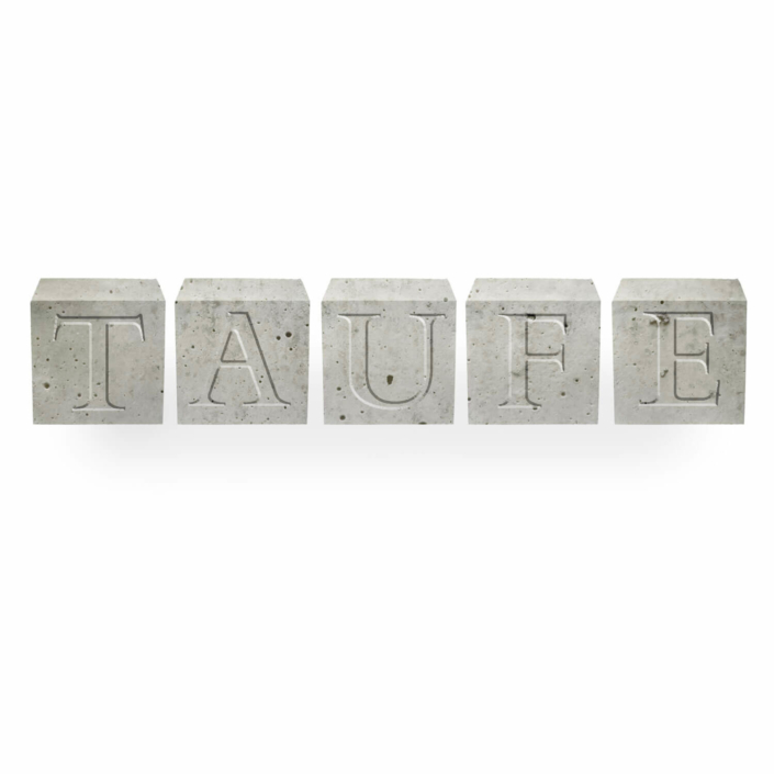 kreativkeller-deko-und-geschenke-kommuniontischdeko-4 Kommuniontischdeko Beton Buchstabenwürfel zur Taufe
