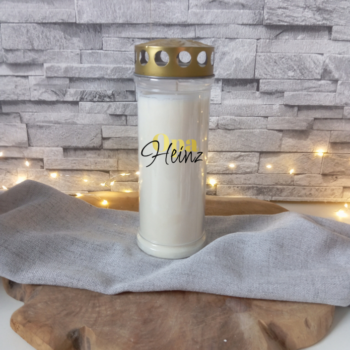 Grablicht personalisiert