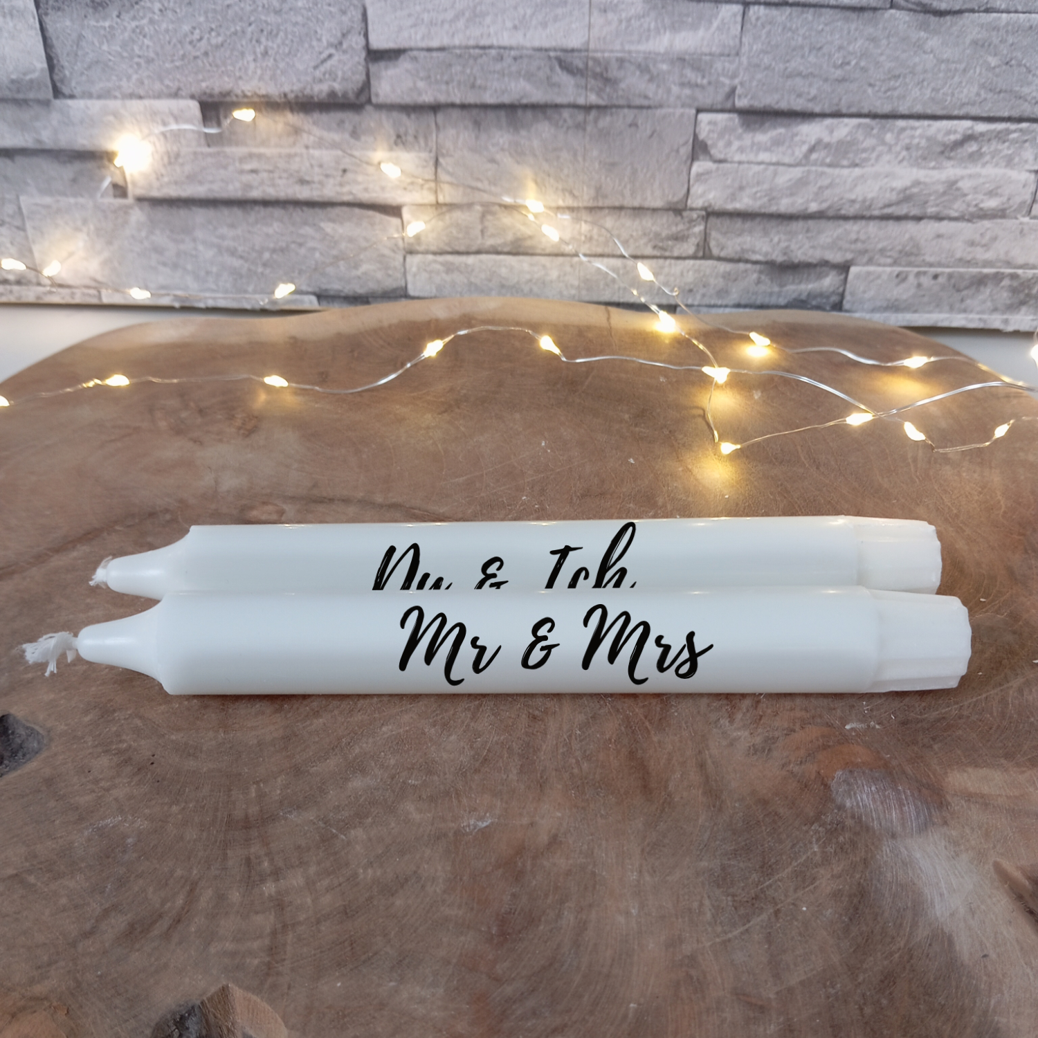 Hochzeitskerzen mit Spruch – Bild 4