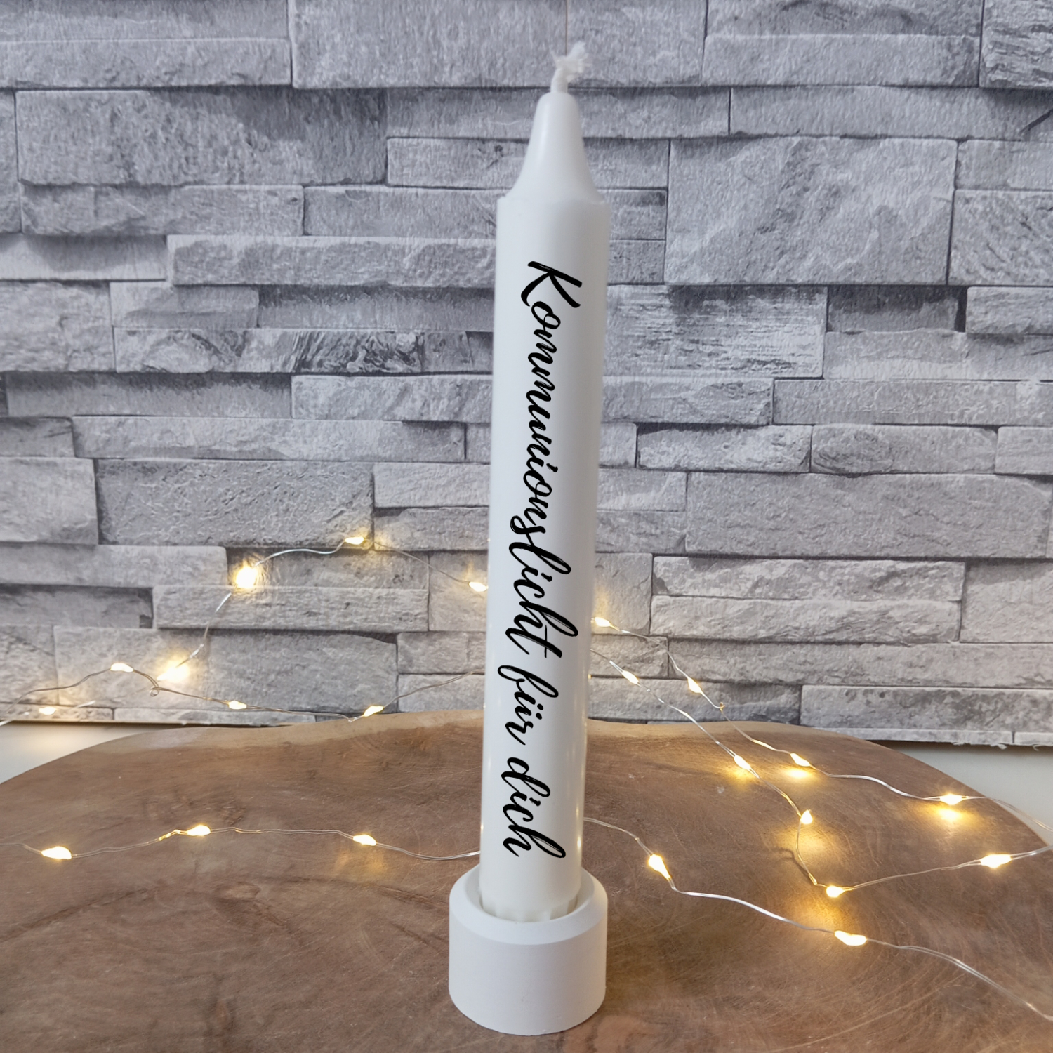 Kerze Kommunion mit Spruch – Bild 2