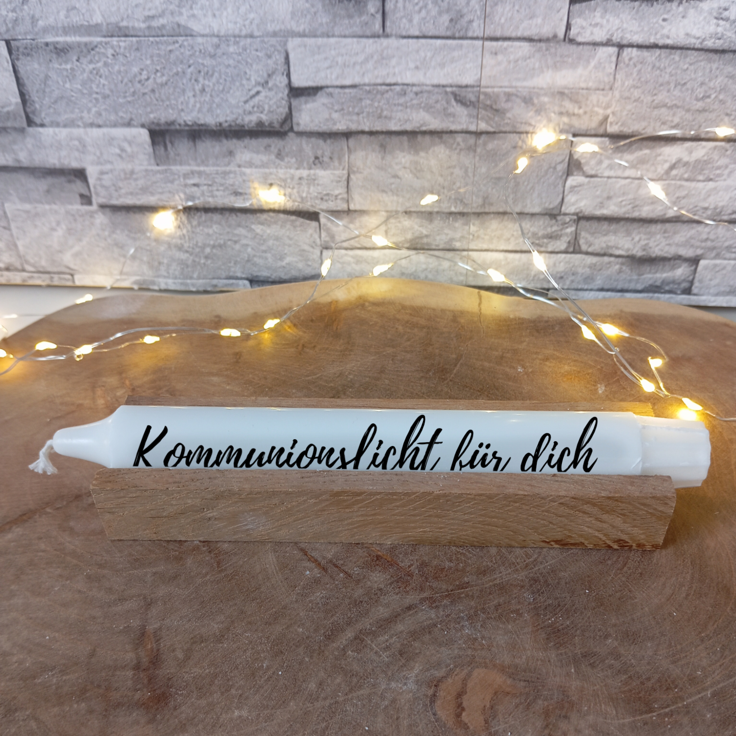 Kerze Kommunion mit Spruch – Bild 7