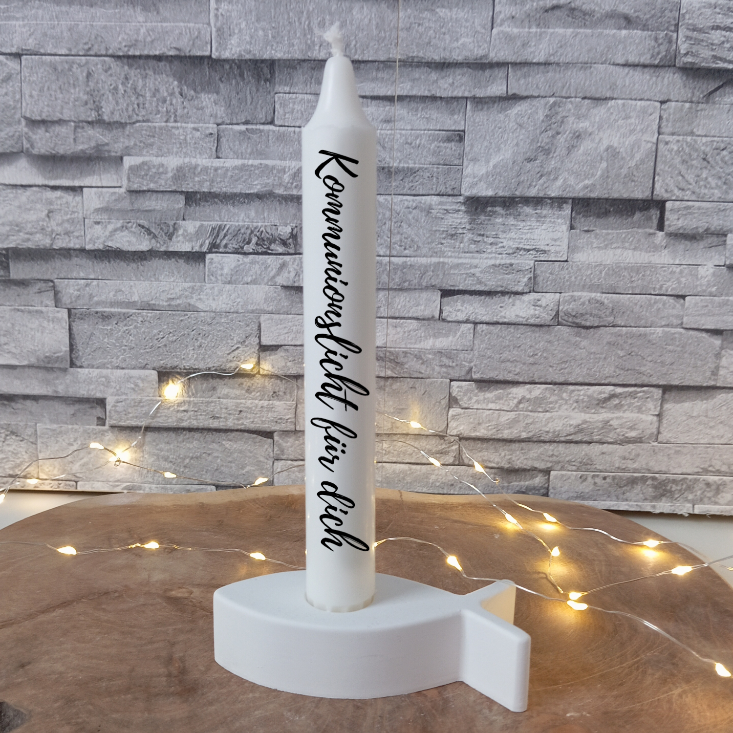 Kerze Kommunion mit Spruch