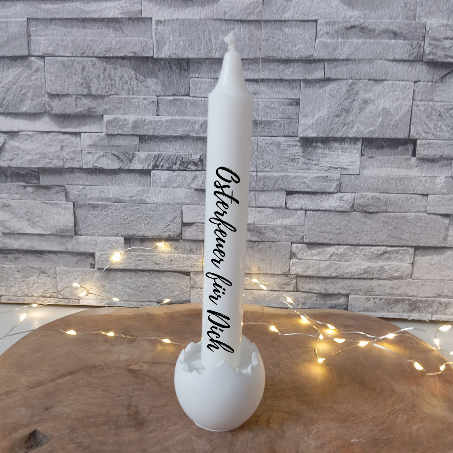 Osterkerze mit Kerzenhalter Eierschale