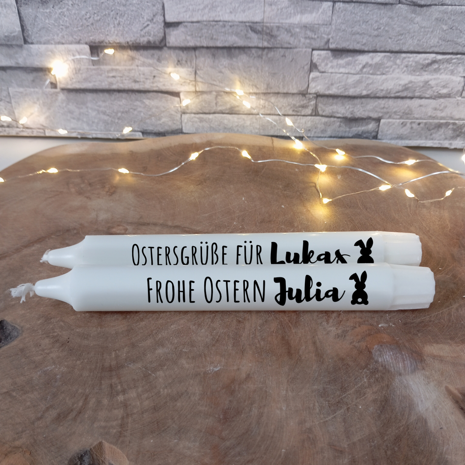Personalisierte Osterkerzen