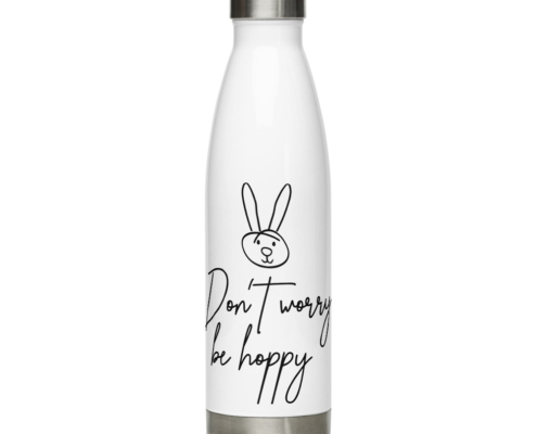 Edelmetall Trinkflasche Don't worry be hoppy